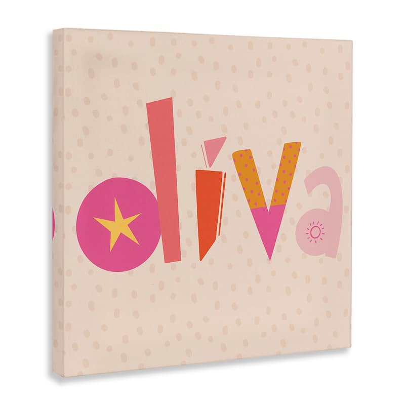 Stupell Diva Patterned Whimsical Text Canvas Wall Art Design By Sazerelli Designs