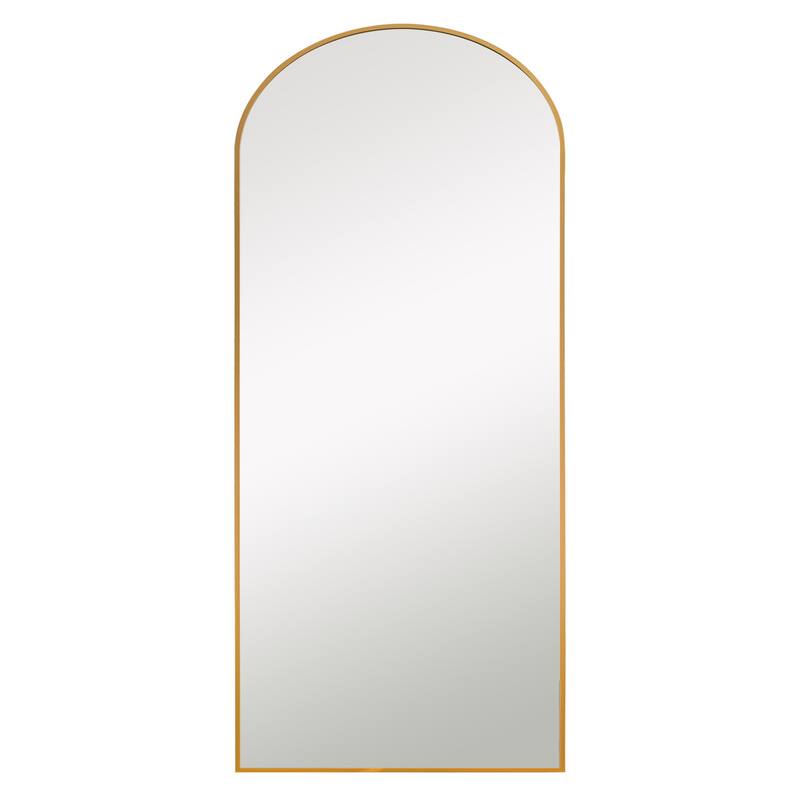 Arched Metal Full-length Standing Floor Mirror