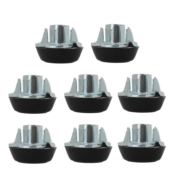 M8 x 10 x 22.5mm Screw on Furniture Glide Leveling Feet Floor Protector Support Adjuster with T-nuts for Machine Sofa Leg 8pcs