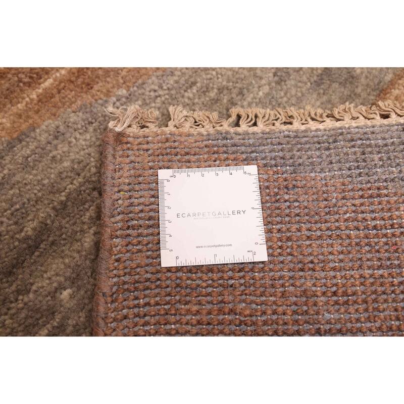 ECARPETGALLERY Hand-knotted Peshawar Ziegler Brown Wool Rug - 4'11 x 6'11