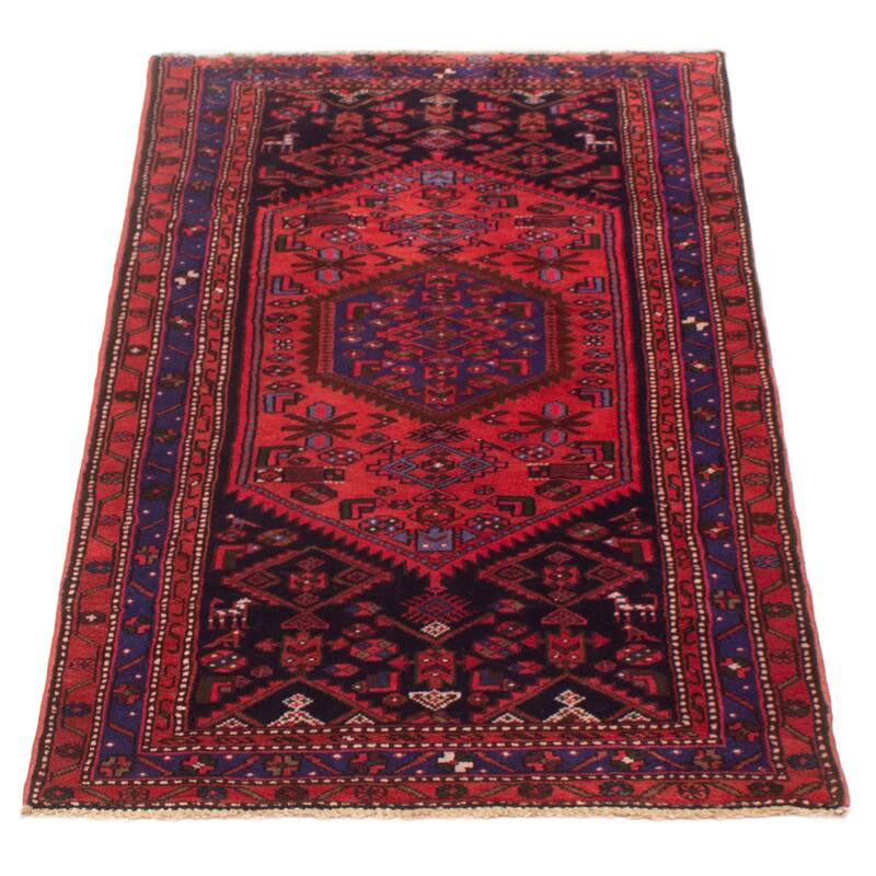 ECARPETGALLERY Hand-knotted Andelz Red Wool Rug - 3'3 x 6'4