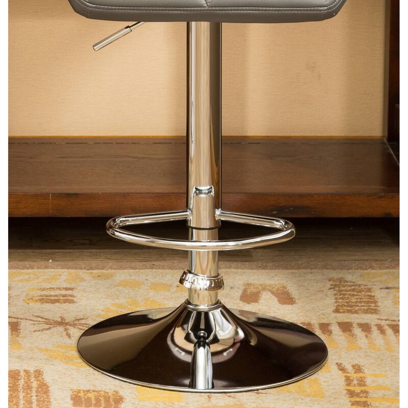 Contemporary Tufted Adjustable Height Hidraulic Bar Stools,Set of 2