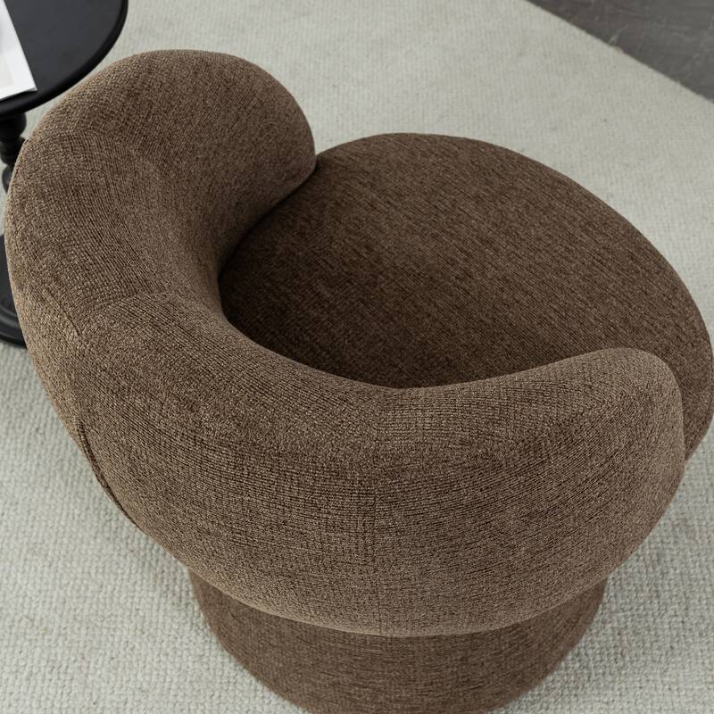 Set of1 Boucle Upholstered Modern Style Swivel Accent Chair