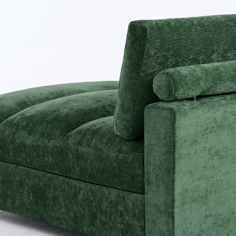 42"W Chenille Upholstered Chaise Lounge