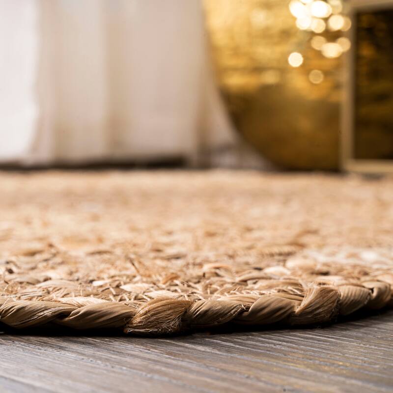 JONATHAN Y Soleil Round Natural Jute hippie Circle Area Rug
