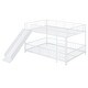 preview thumbnail 9 of 18, Full over Full Bunk Bed Frame with Convertible Slide and Ladder, Metal Bunk Bed with Guardrails for Kids, Teens Bedroom