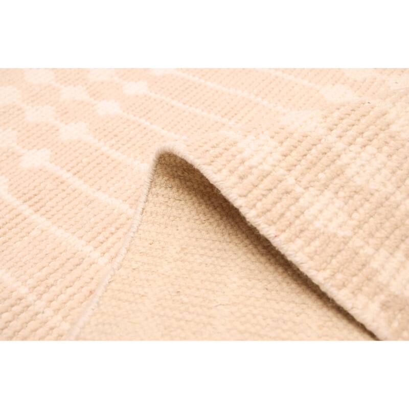 ECARPETGALLERY Hand-knotted Tangier Beige Wool Rug - 5'3 x 7'10