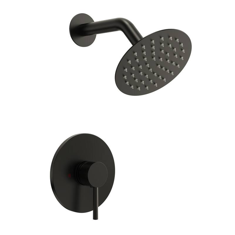Single-Function Shower Faucet Stainless Steel Rain Shower Head with Pressure-Balanced Valve