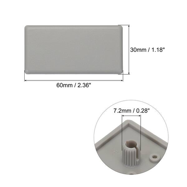 Uxcell Standard Plastic Square Aluminum Extrusion End Cap Grey 20x20mm Trolley Fish Tank Rack Storage Rack 20pcs