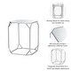 preview thumbnail 40 of 41, Glitzhome Set of 2 Glam Glass Modern Side Table Sofa Table