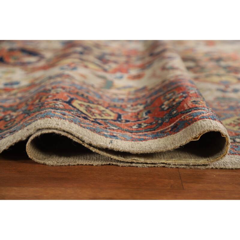 Hand Knotted Oriental 100% Wool Carpet Traditional Floral Beige & Ivories Sultanabad Area Rug - 11' 10'' X 8' 8''