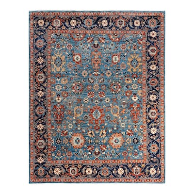 Serapi One-of-a-Kind Hand-Knotted Area Rug - Light Blue, 8' 1" x 10' 1" - 8' 1" x 10' 1"