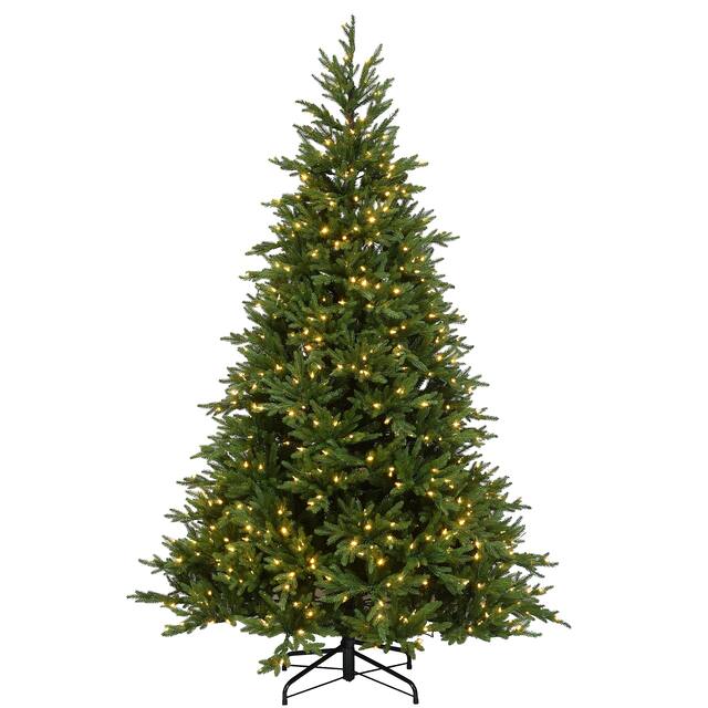 7.5 ft. PowerConnect(TM) Huron Spruce Tree with Dual Color® LED Lights