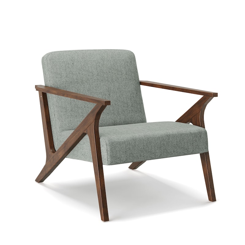Grove MCM Wood Frame Upholstered Accent Chair - Taylor Grey