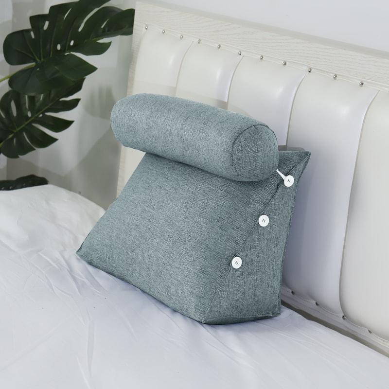 WOWMAX Bed Rest Wedge Reading Pillow Headboard Back Support Cushion