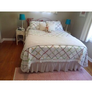 Laura Ashley Ruffled Garden Standard Sham On Sale Overstock 11325009 Vintage 1980s laura ashley pillow sham (1) beige with pale pink flowers and green leaves & green piping edge. laura ashley ruffled garden standard sham