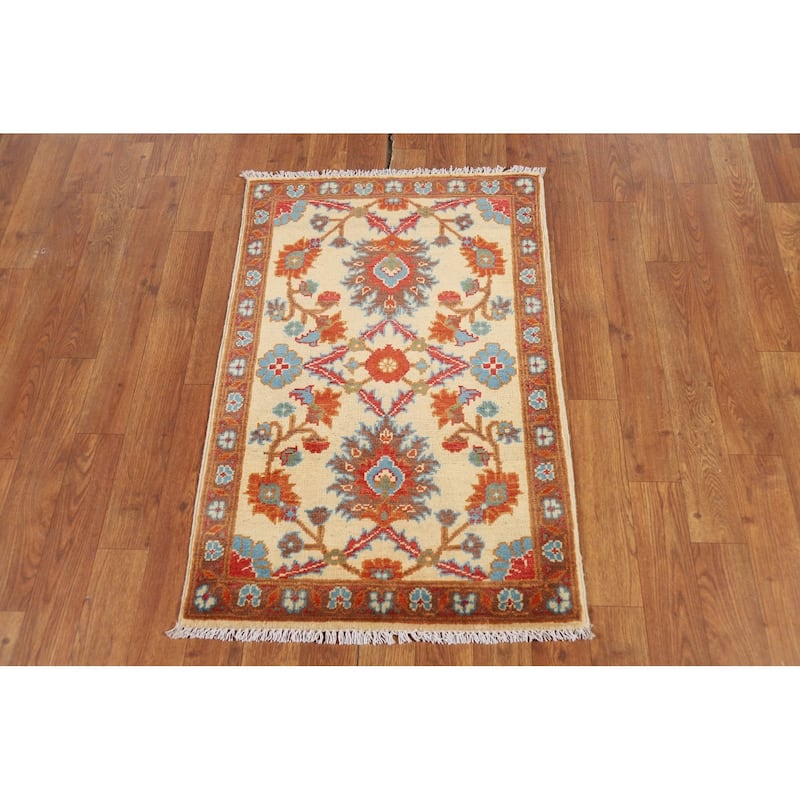 Floral Kazak Oriental Foyer Rug Handmade Wool Carpet - 2'0" x 3'0"