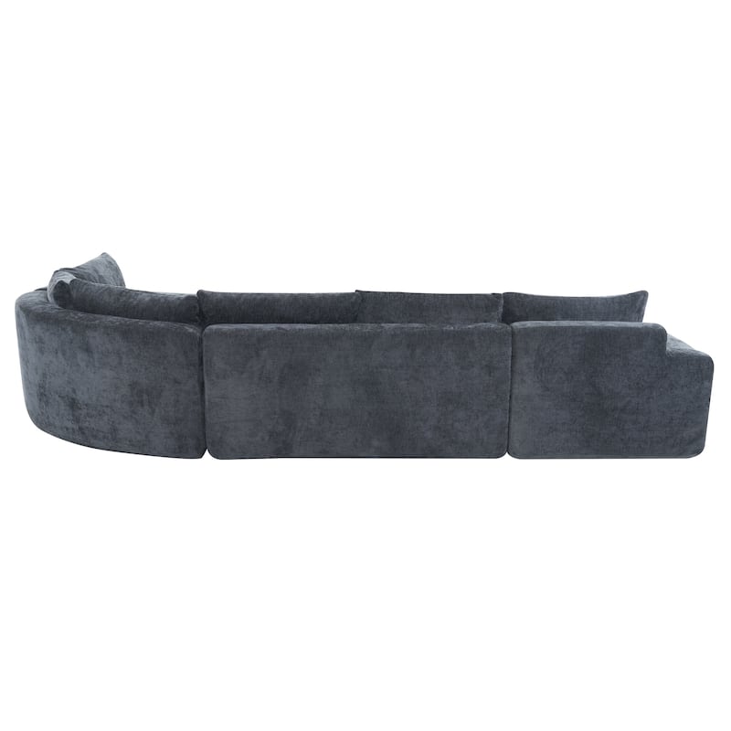139" Chenille Modular Cloud Sectional Sofa with Deep Seating, Pocket Spring Support, and 5-Piece U-Shaped Configuration