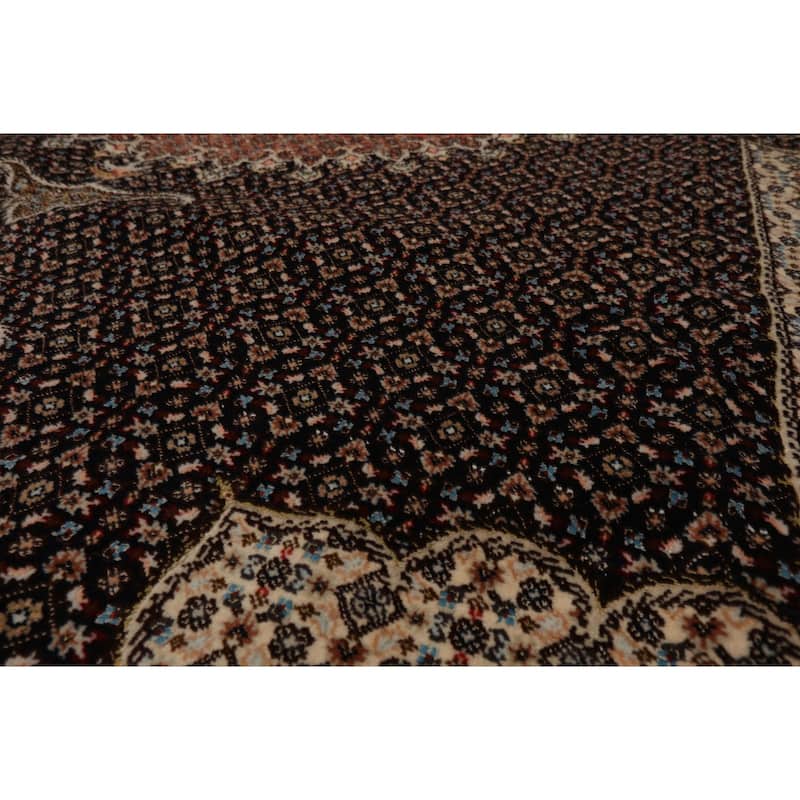 8'9''x11'2'' Hand Knotted Wool Midnight Blue Traditional 400 KPSI Rug - 8' 9'' x 11' 2''