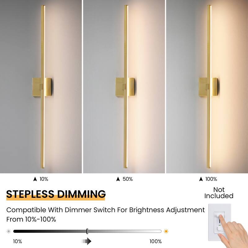 Modern Vanity Lighting Fixtures 24/32/39'' Bathroom Vanity Lights Over Mirror Wall Sconce for Bathroom