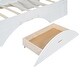 preview thumbnail 41 of 55, Solid Wood Platform Bed Frame Imitate Bridge Design Drawers