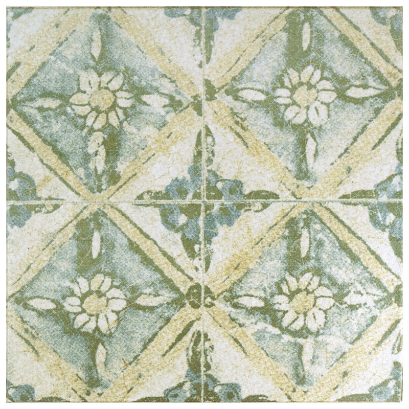 Merola Tile Klinker Retro Blanco Dafodil 12-3/4" x 12-3/4" Ceramic Floor and Wall Tile