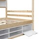 preview thumbnail 4 of 28, Full House Bed with Roof Frame, Bedside-shelves, Under Bed Storage Unit