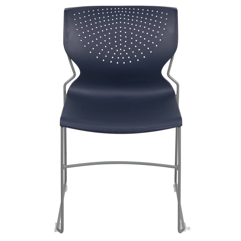 661 lb. Capacity Full Back Stack Chair with Powder Coated Frame