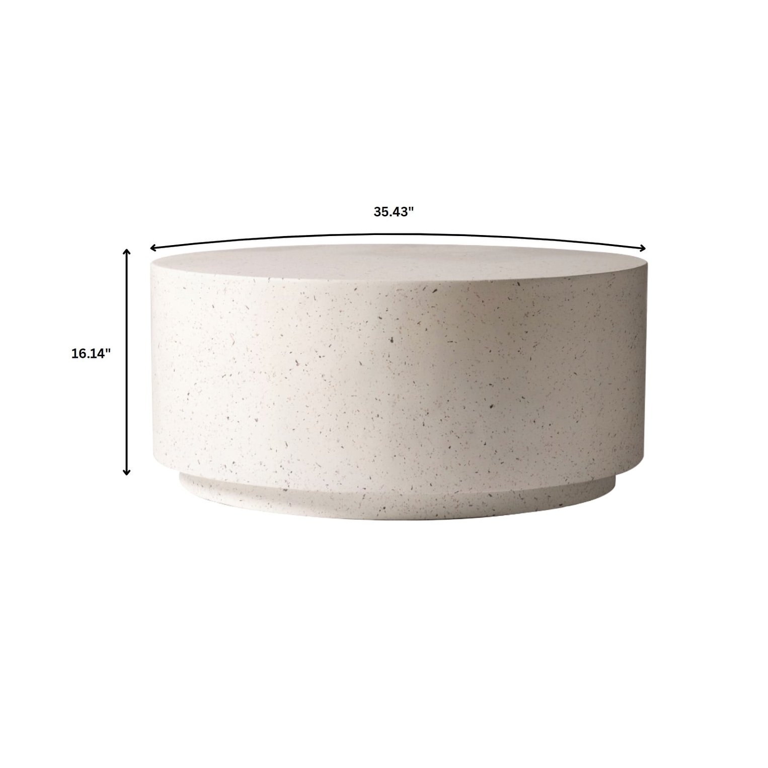 ショップレビュー ランキング Terra 36-Inch Wide Coffee Table in Fiberstone Round Accent テーブル・チェア・ハンモック