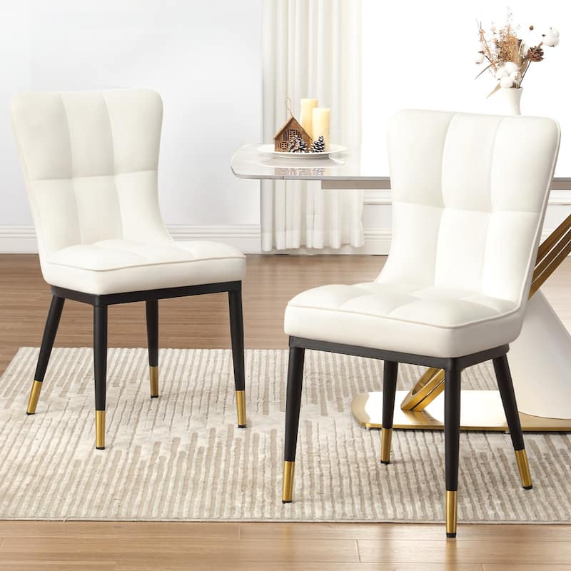 Modern Velvet Upholstered Dining Chairs, Set of 2/4 - 35.8"H x 18.9"W x 23.2"D