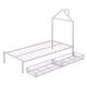 preview thumbnail 23 of 42, Twin Size House Shaped Metal Platform Bed with Drawers
