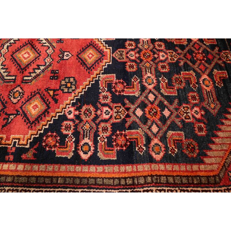 ECARPETGALLERY Hand-knotted Anadol Dark Navy, Red Wool Rug - 4'0 x 6'11