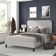 preview thumbnail 50 of 73, Upholstered Platform Bed with headboard Light Grey - Queen