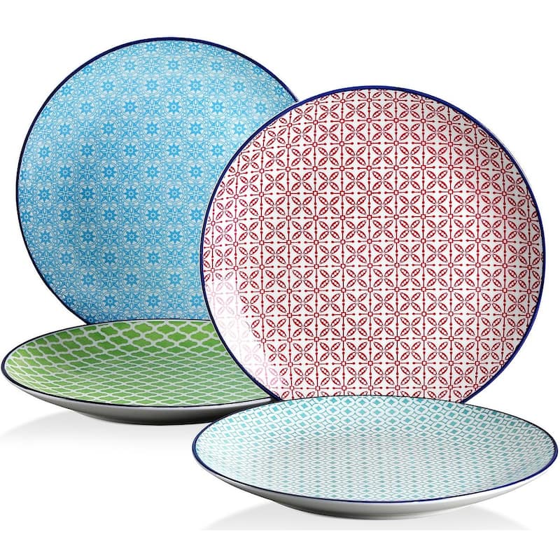 vancasso Macaron 4-Piece Multi-Color Dinner Plates Dessert Soup Plates