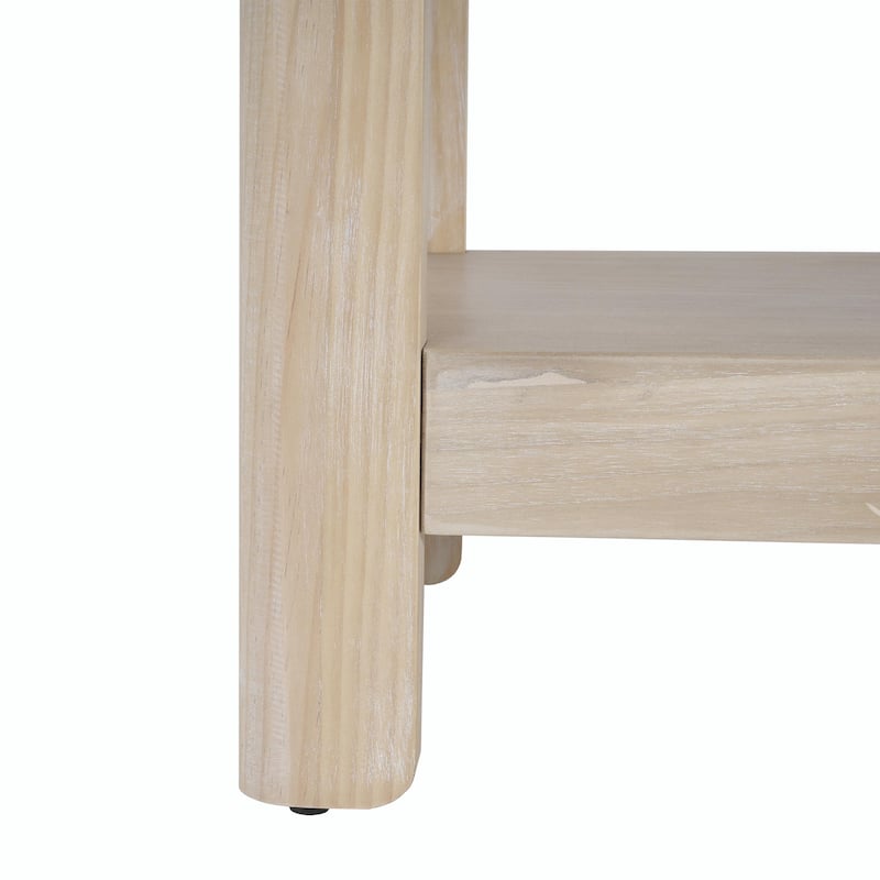 Modern Farmhouse Console Table, Elegant Minimalist Design with Premium Wood Veneer and Rounded Corners