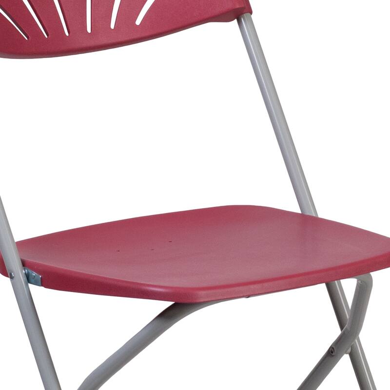 Plastic Fan Back Folding Chair (Set of 2)