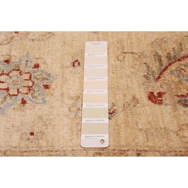 ECARPETGALLERY Hand-knotted Chobi Finest Ivory Wool Rug - 6'7 x 9'6