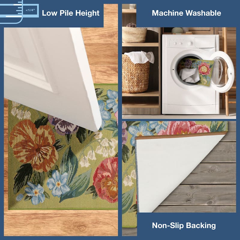 Liora Manne Esencia Secret Garden Indoor/Outdoor Mat