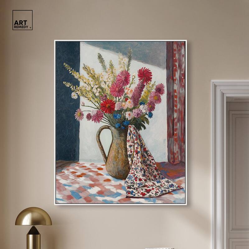 Draped in Flowers Canvas by Art Remedy