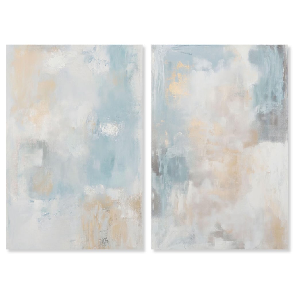 Canvas in Blue Set Canvas Set of 2 by Art Remedy, Gallery Wrapped