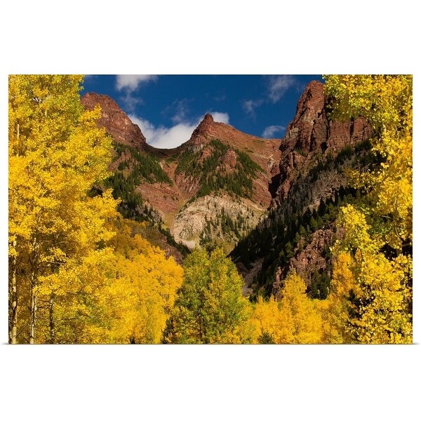 Shop Autumn Trees On Mountain Maroon Bells Maroon Creek