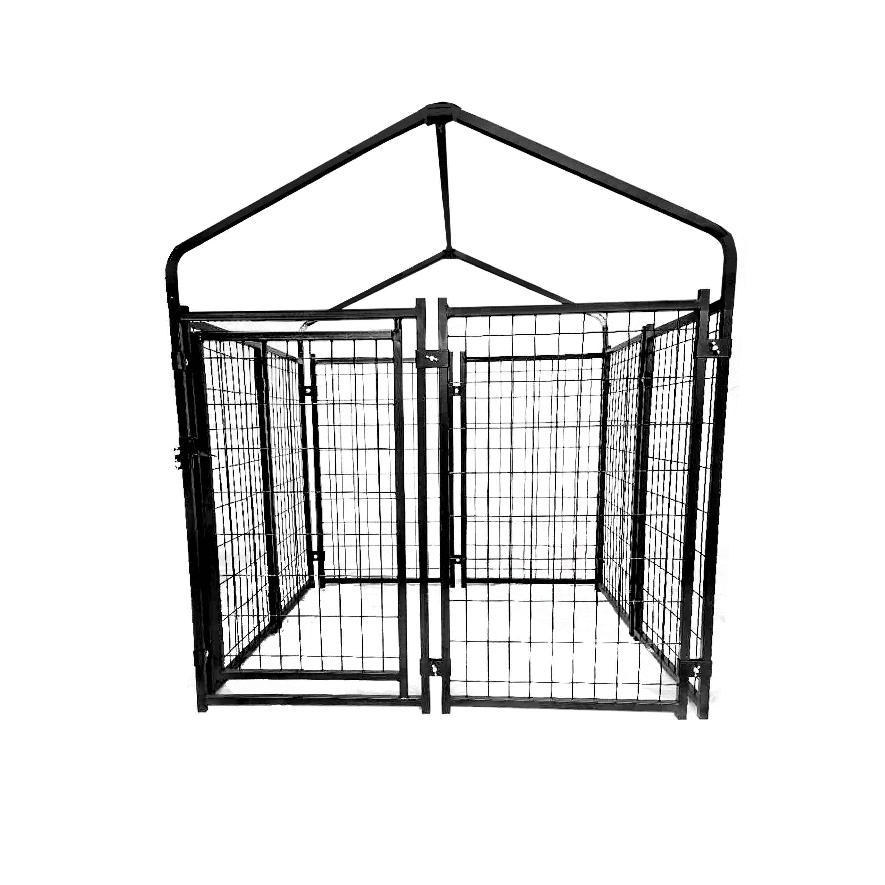 ALEKO Dog Kennel 4 x 4 x 4.5 ft Chain Link Pet Playpen Fence with Roof and  Fabric - Bed Bath & Beyond - 32072808