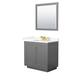 Option Dark Gray, Gold Trim, Giotto Quartz Top
