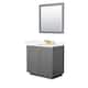 Option Dark Gray, Gold Trim, Giotto Quartz Top