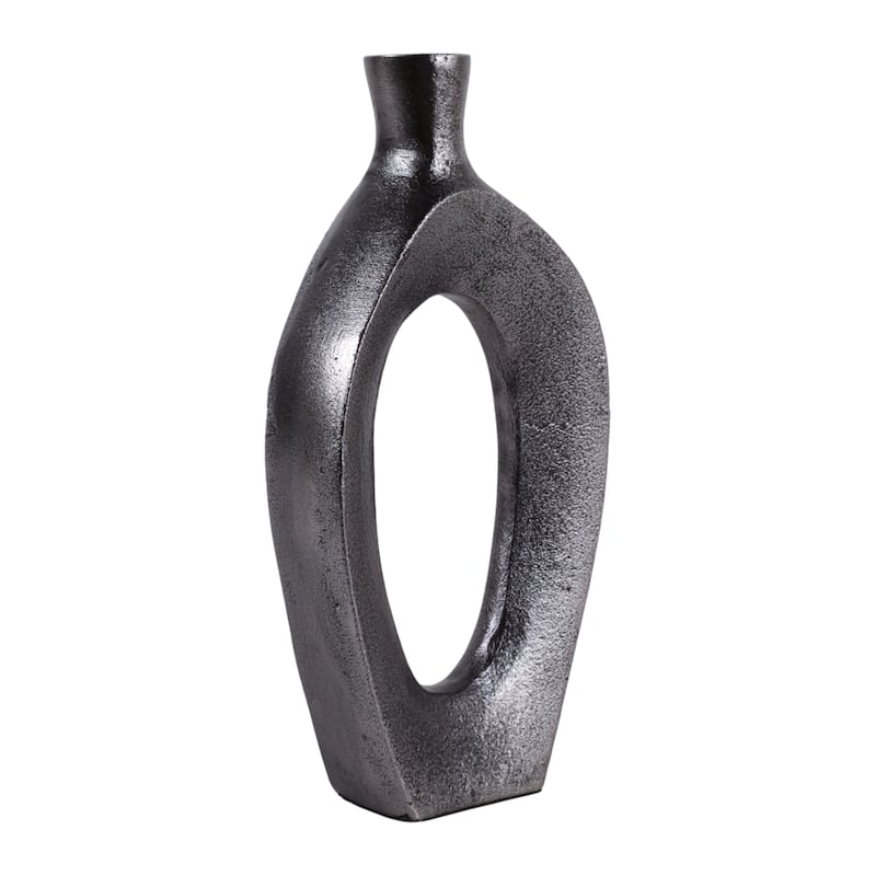 Modern Metal Open Cut Out Bud Vase - Tall Flower Vase