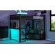 preview thumbnail 12 of 15, Full Gaming Loft Bed with LED, Desk, Open Wardrobe and 3 Linen Drawers
