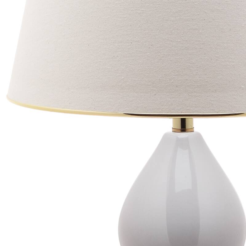 SAFAVIEH Lighting Julianna 26-inch Double Gourd White Table Lamp (Set of 2) - 16"x16"x26.5" - 16"W x 16"D x 27"H