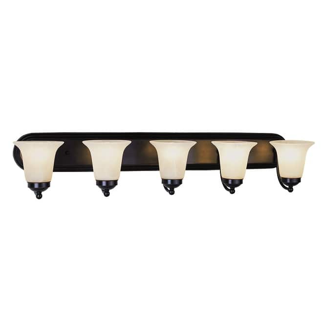 Trans Globe Lighting Rusty 5 Light 38" Wide Bathroom Vanity Light with