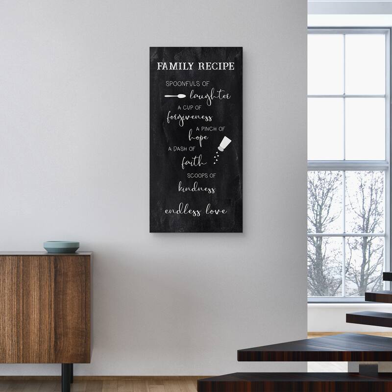 Family Recipe Canvas Art Print