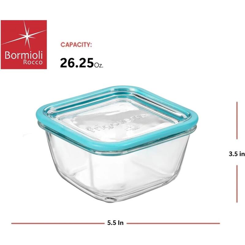 Bormioli Rocco Set of 2 Frigoverre Future Round Containers